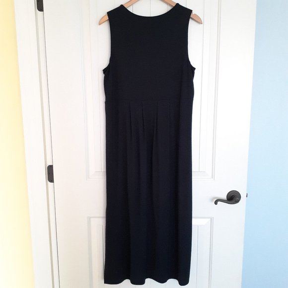 J. Jill Sleeveless Rayon Jersey Midi Dress Blue Size M - Picture 1 of 9